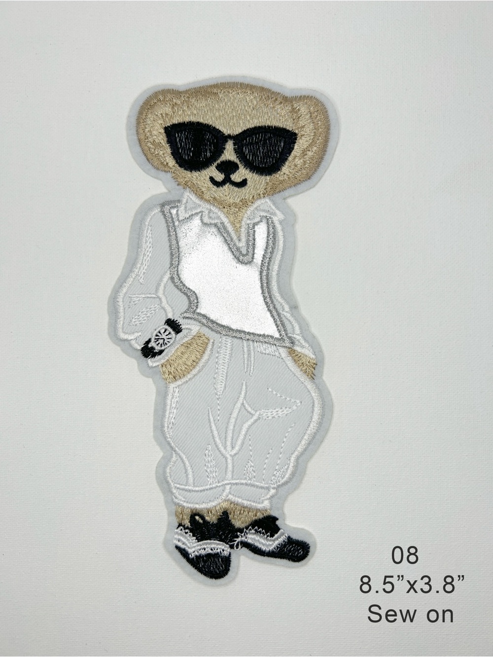 Polo by Ralph Lauren Teddy Bear Patch in Tan, White & Black